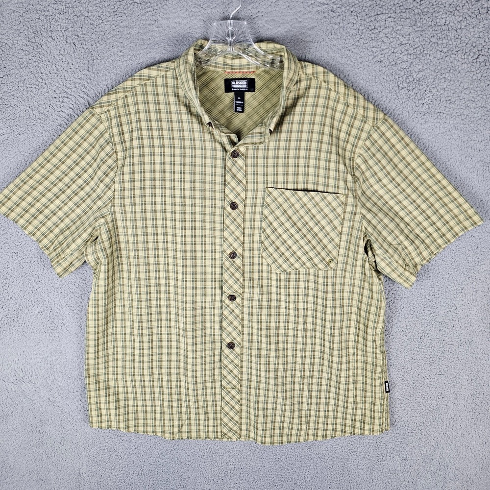 Duluth Button Up Mens XL Green Plaid Alaskan Hardgear Fishing Shirt 90856